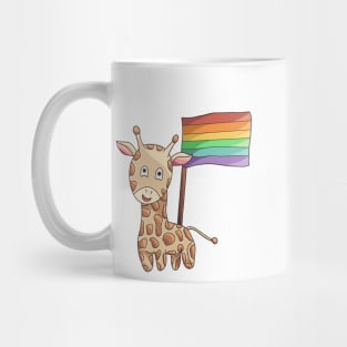 Rainbow Gay Pride Flag Giraffe Mug